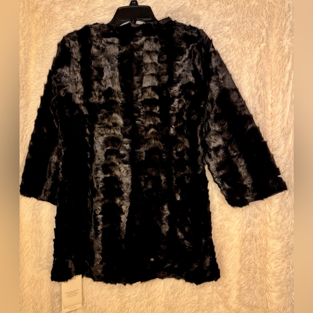 ✨ NWT Genuine Mink Fur Jacket with Leather Trim ✨ - Picture 3 of 6